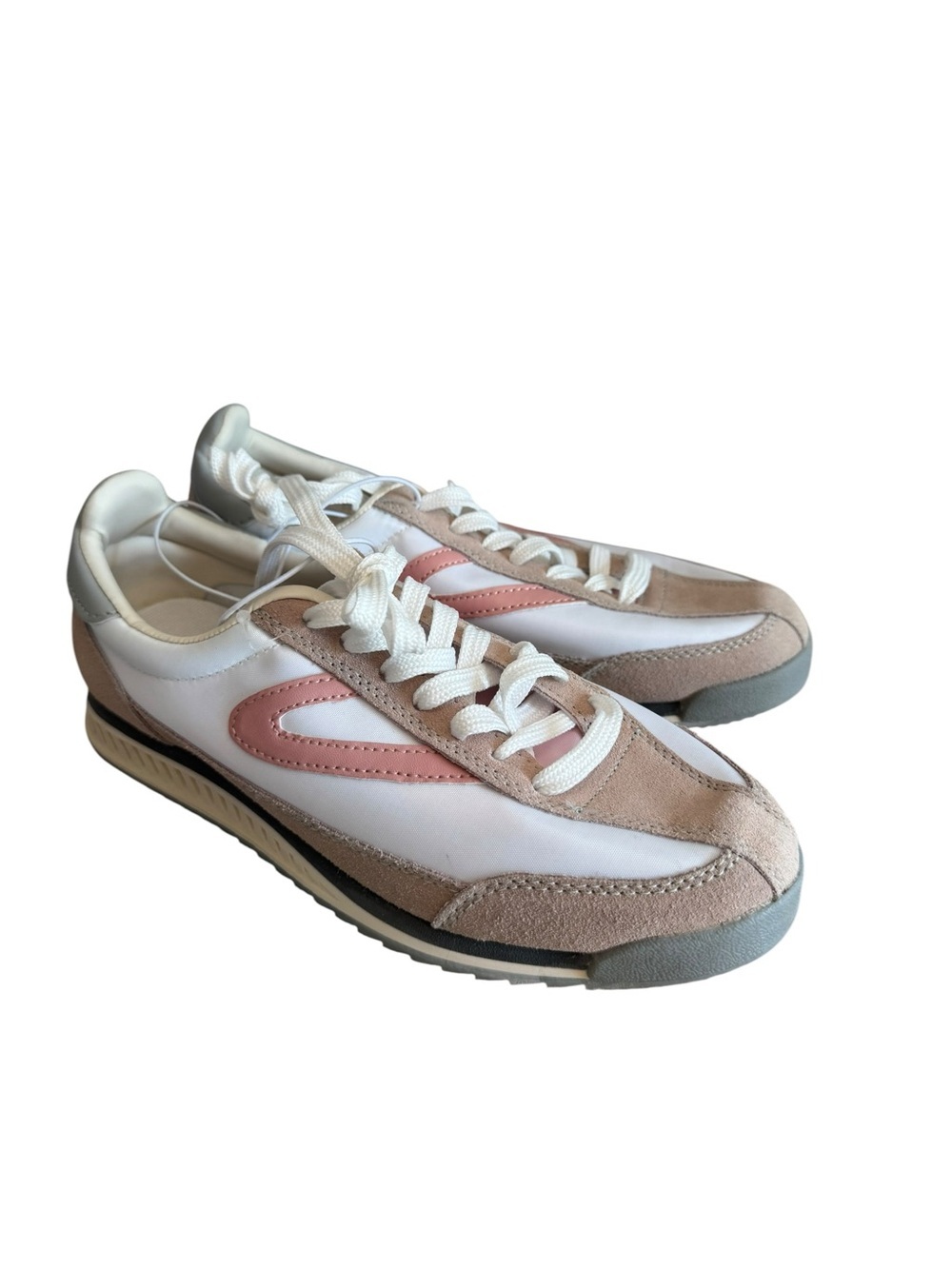 NWOT Tretorn Rawlins 2.0 White Sneakers with Blush Pink Size 6.5